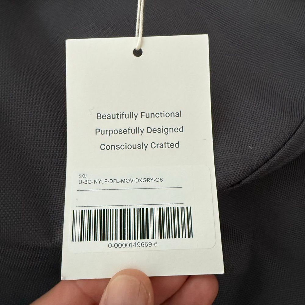 Everlane Dark Gray Unisex Renew Transit 4-way Duffel Bag One Size NWT - Picture 6 of 8